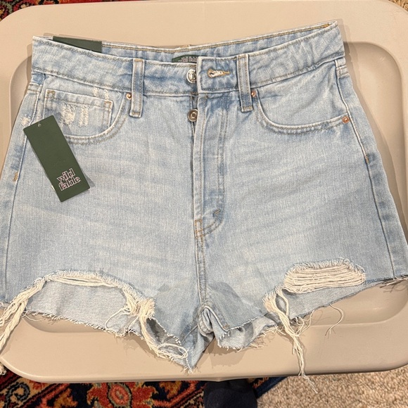 wild fable Pants - Wild Fable Light Blue Distressed Jean Shorts